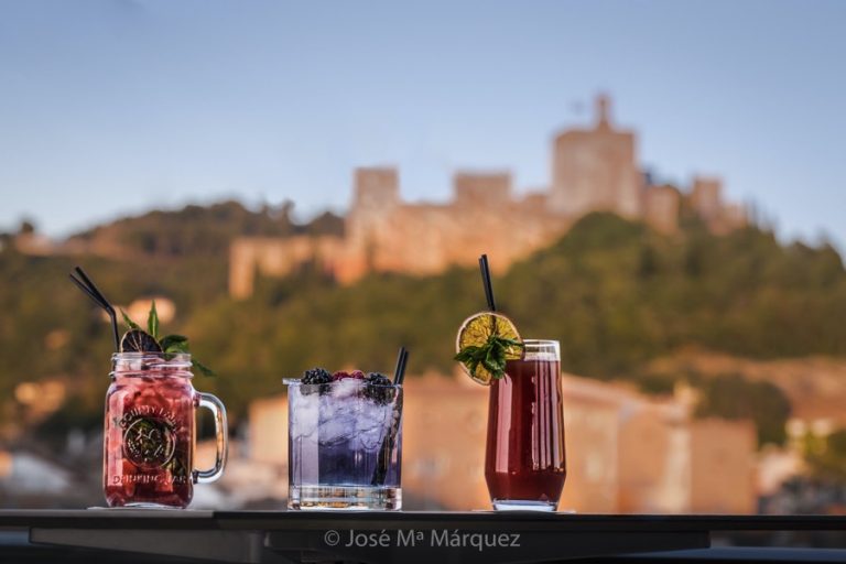 fotografia publicitaria cocteles al atardecer con vistas a la alhambra en la terraza del hotel eurostar gran via en granada 201807060721415b3f188507f0d.sized  768x512